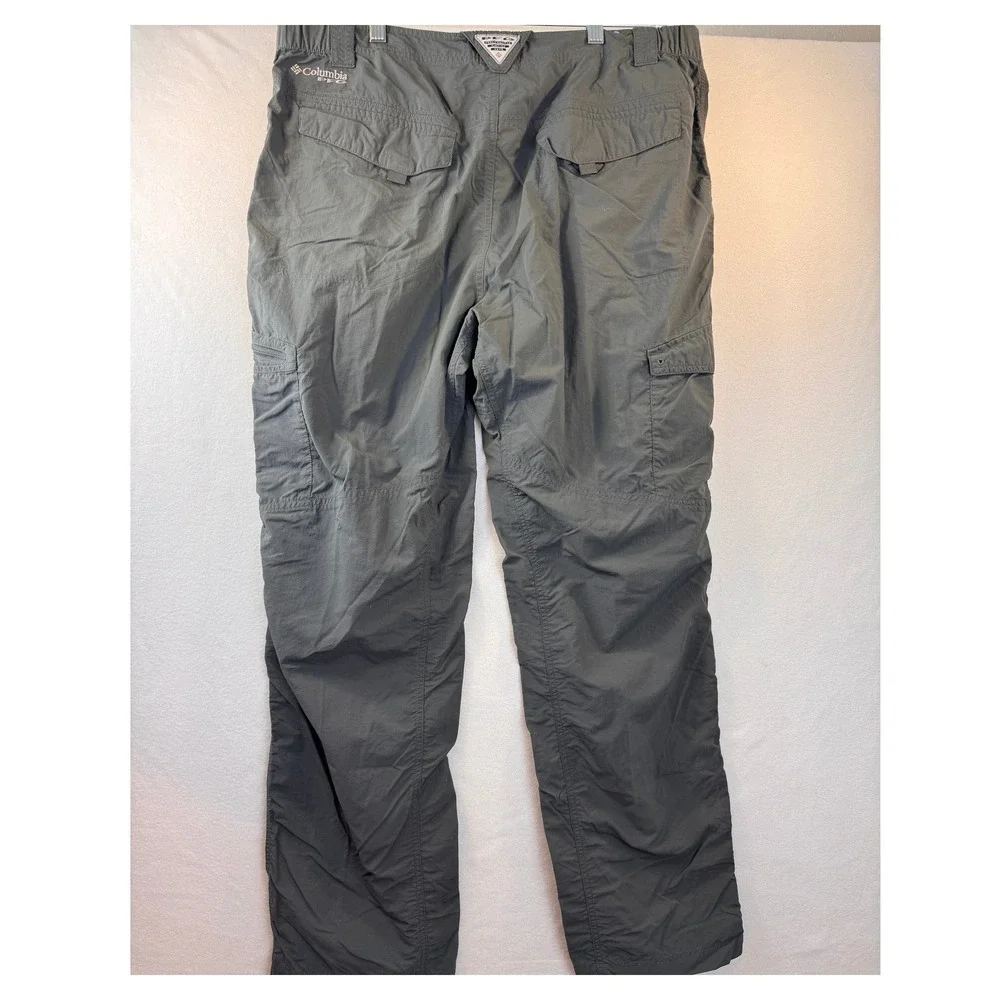 Columbia Omni-Shade Mens 38x32 Gray Cargo Hiking Pants Outdoor Utility